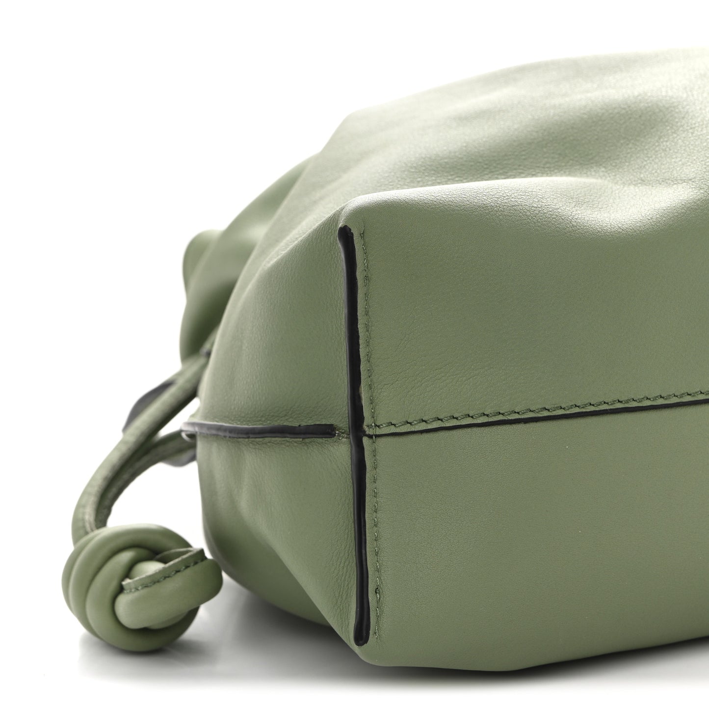 Nappa Flamenco Knot Clutch Rosemary