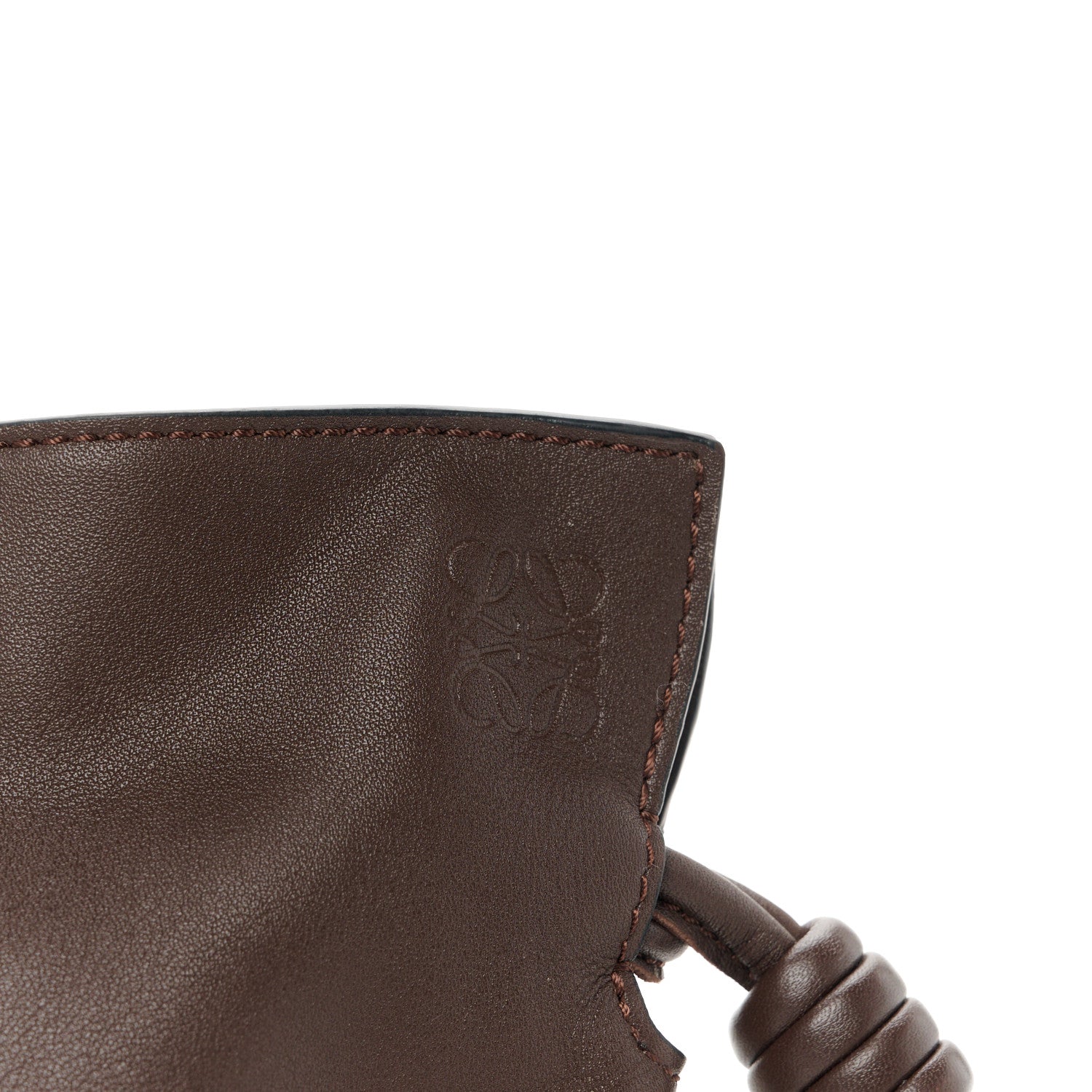 Loewe Calfskin Mini Flamenco Knot Clutch Chocolate 8 of 12
