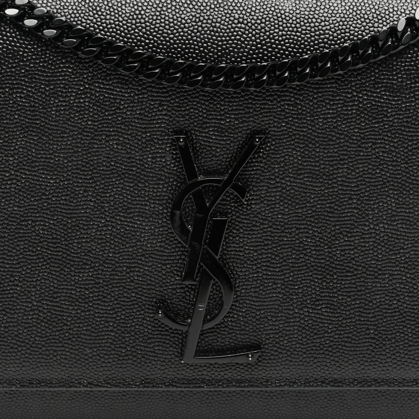 Grain De Poudre Medium Classic Monogram Monochrome Kate Satchel Black