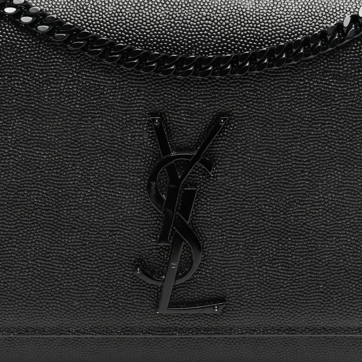 Saint Laurent Grain De Poudre Medium Classic Monogram Monochrome Kate Satchel Black 7 of 10