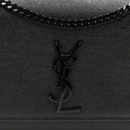 Saint Laurent Grain De Poudre Medium Classic Monogram Monochrome Kate Satchel Black 7 of 10