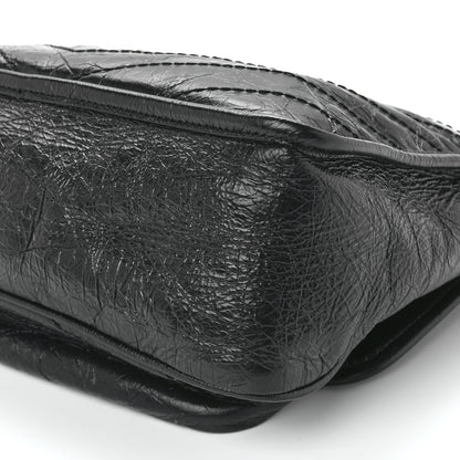 Saint Laurent Crinkled Calfskin Matelasse Monogram Medium Niki Chain Satchel Black 13 of 13