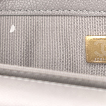 Chanel Caviar Quilted Mini Bracelet On Chain Flap Grey 7 of 10