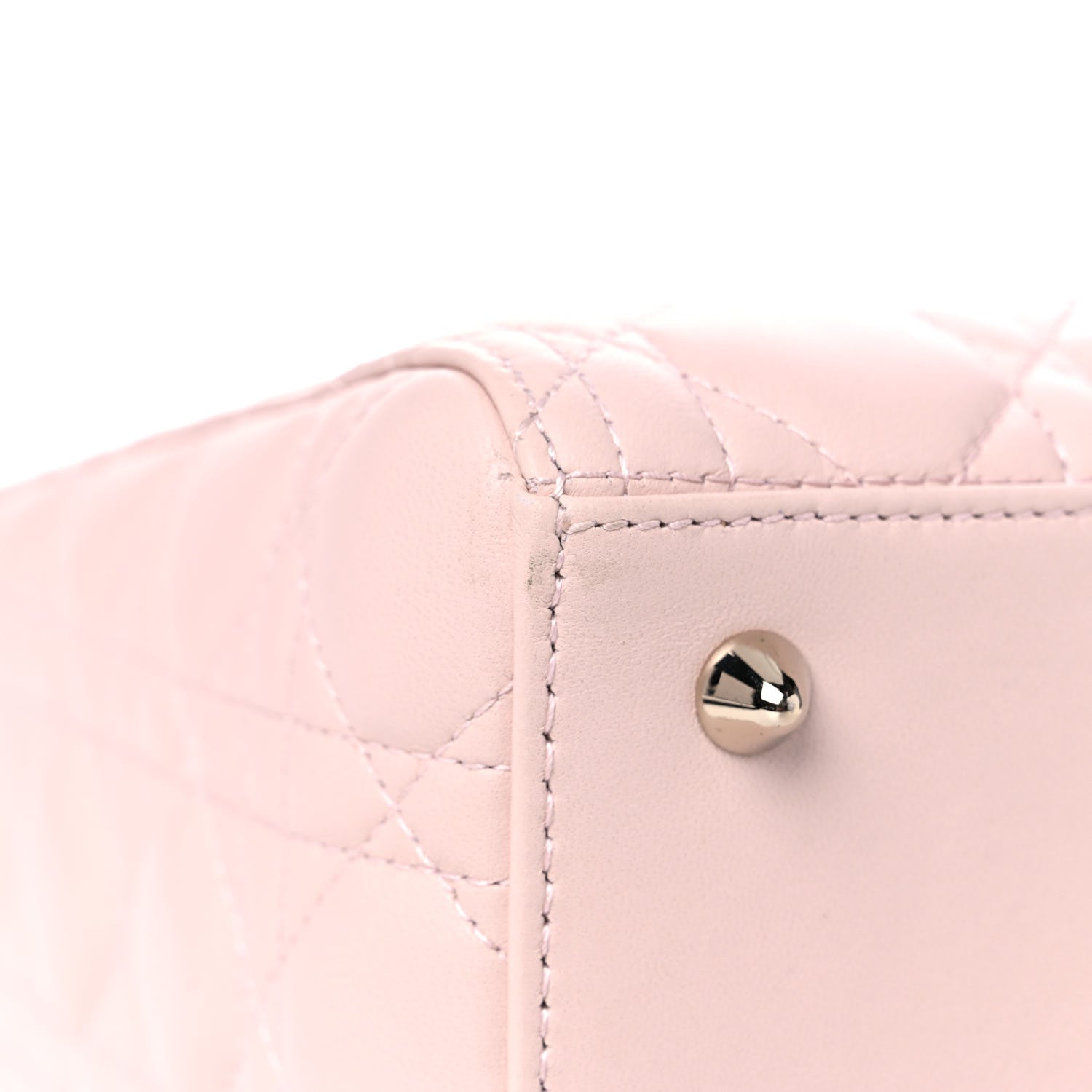 Christian Dior Lambskin Cannage Medium Lady Dior Light Pink 8 of 13