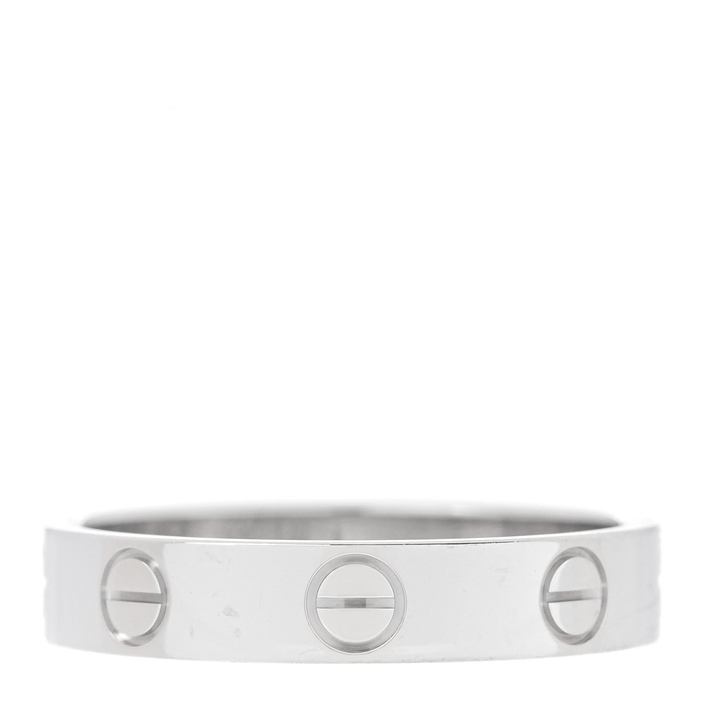 18K White Gold 3.5mm LOVE Wedding Band Ring 51 5.75