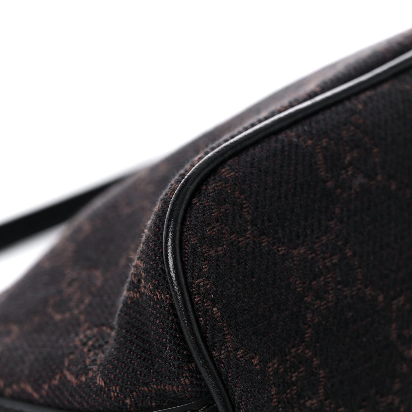 Denim Monogram Boat Pochette Dark Brown