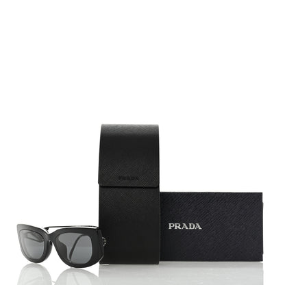 Prada Acetate Sunglasses SPR 14Y Black Slate Gray 8 of 8