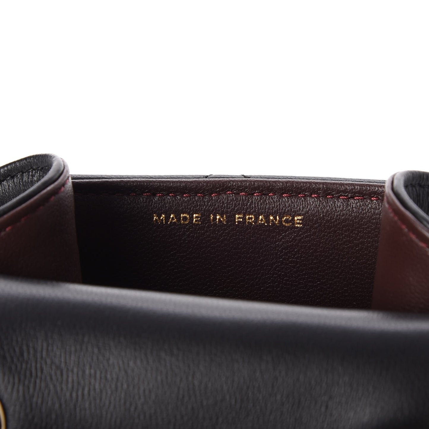 Lambskin Quilted Extra Mini Wallet On Chain WOC Black