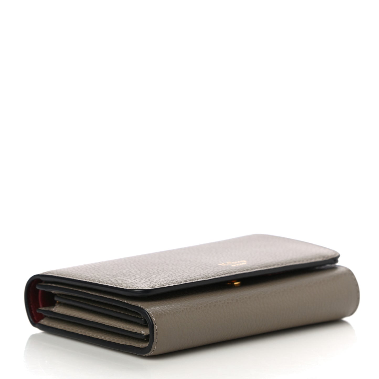 Small Classic Grain Medium Continental French Wallet Solid Grey