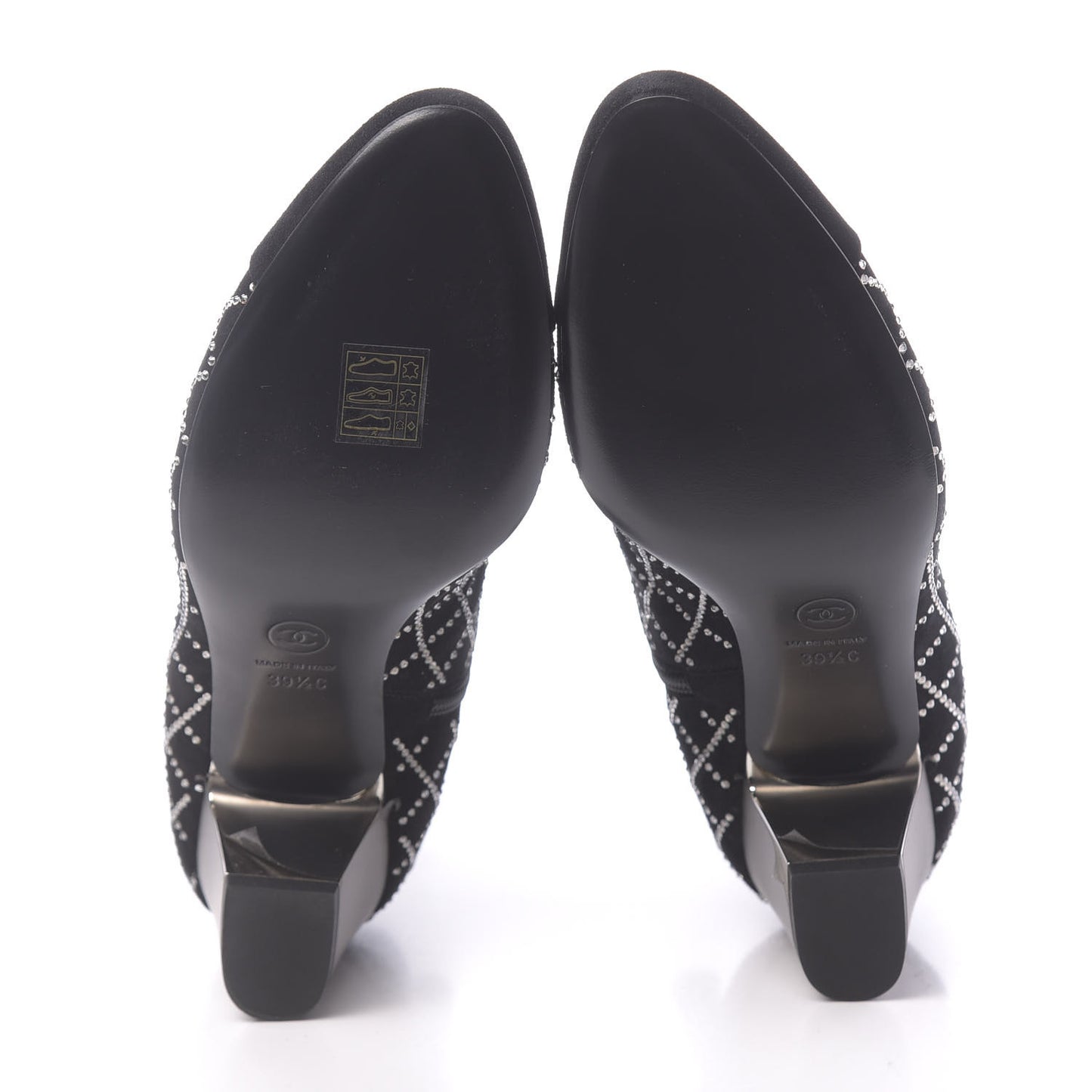 Kid Suede Strass Short Boots 39.5 Black