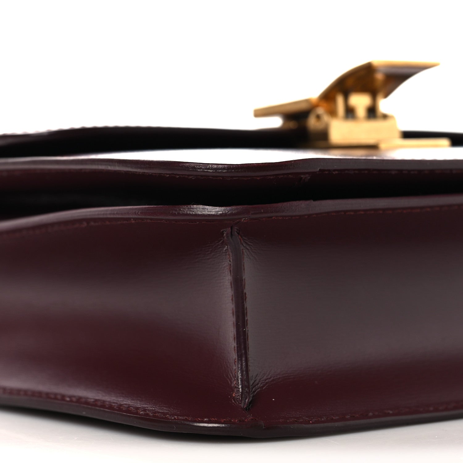 Celine Box Calfskin Teen Classic Box Flap Bag Burgundy 9 of 10