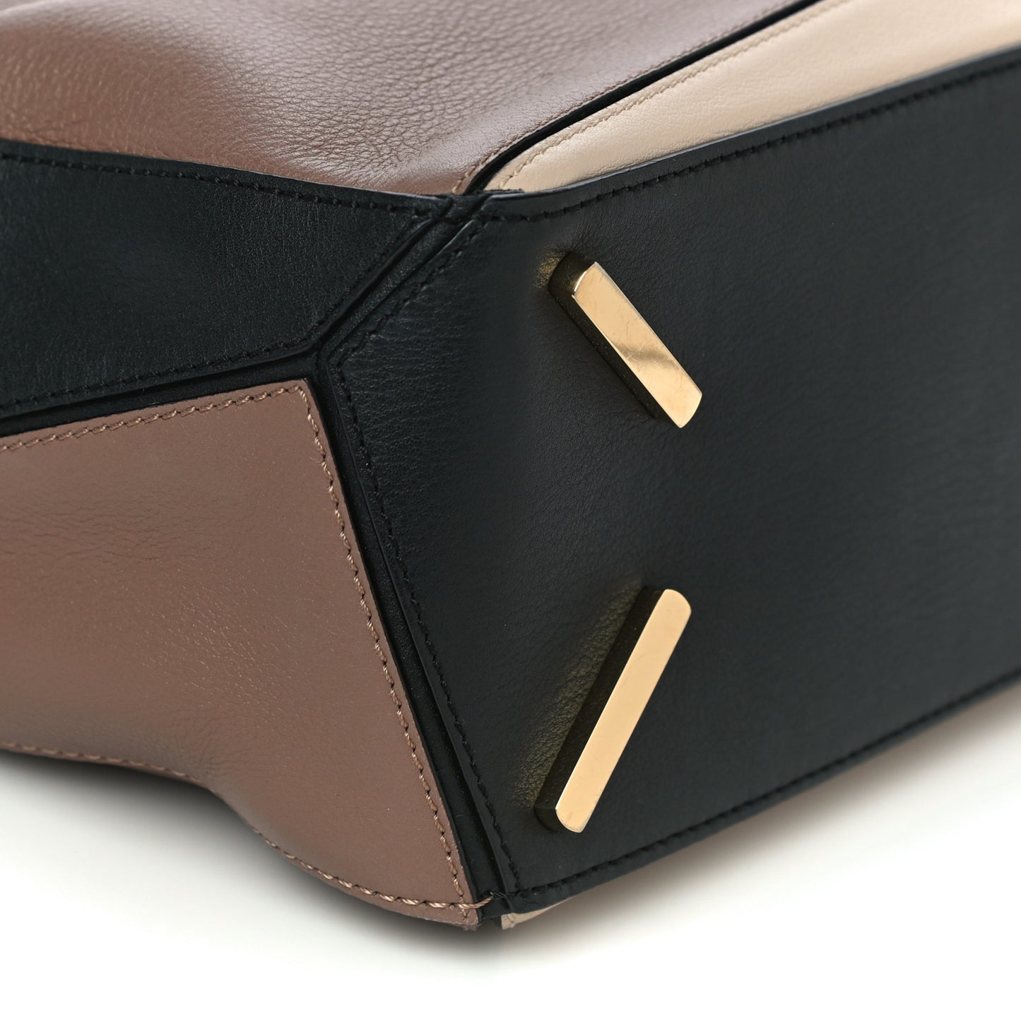 Calfskin Small Puzzle Bag Sand Hazelnut Ash