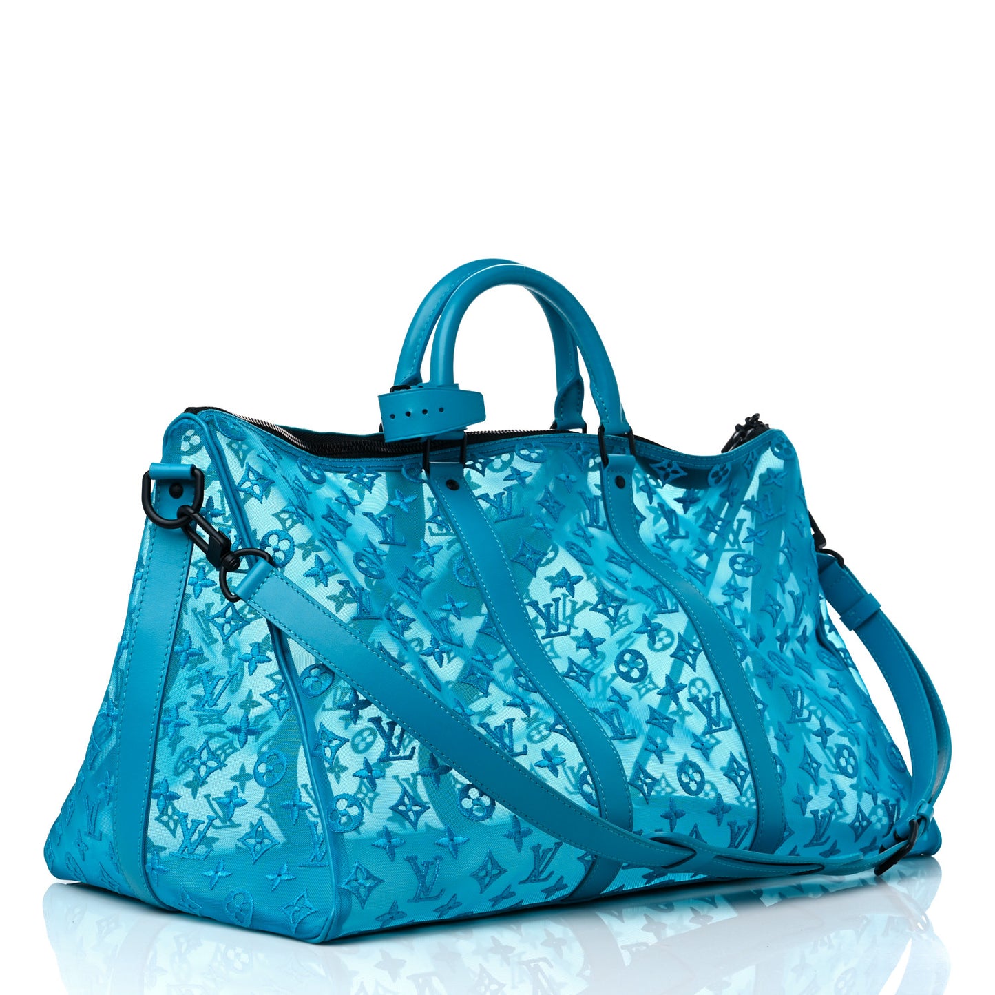 Monogram See Through Keepall Triangle Bandouliere 50 Turquoise
