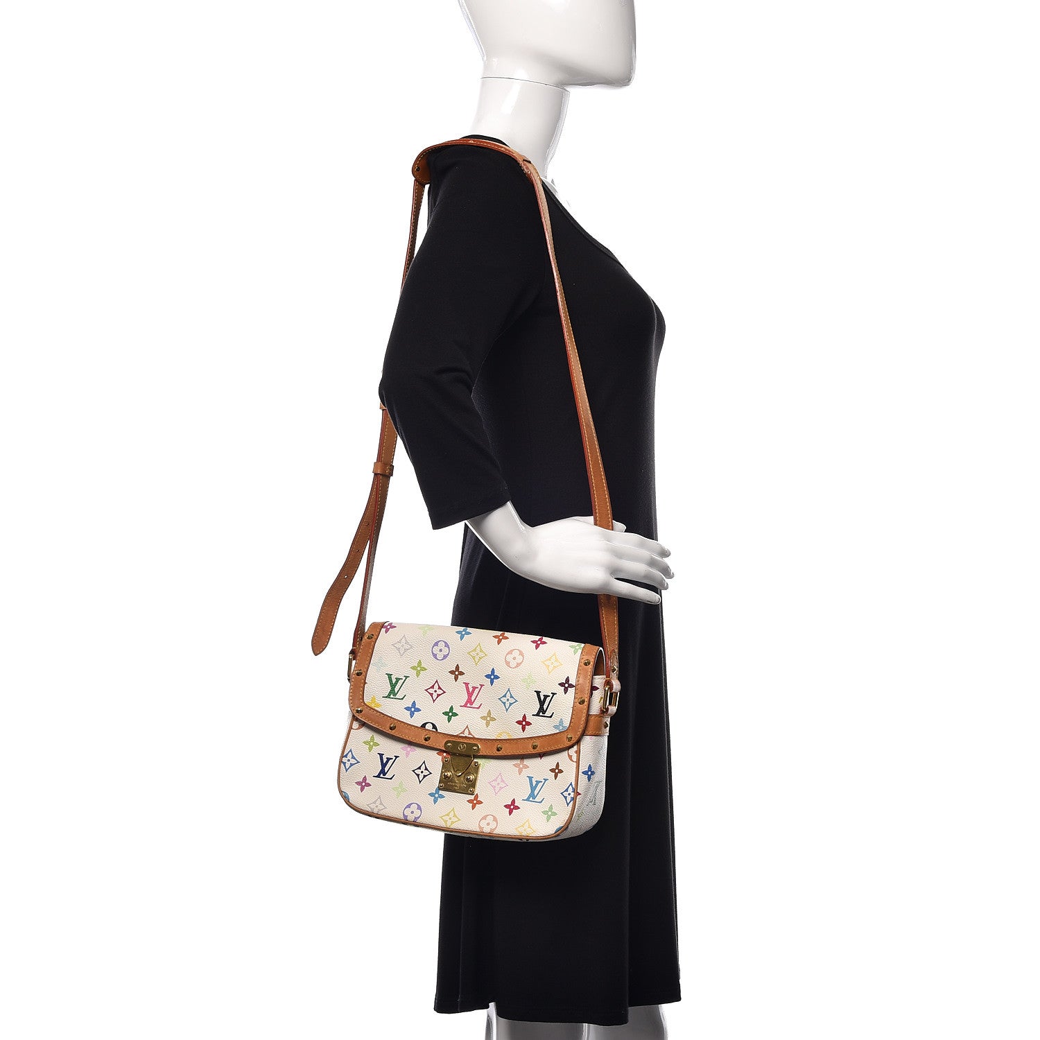 Louis Vuitton Monogram Multicolor Sologne White 2 of 14