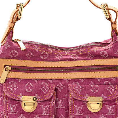 Louis Vuitton LOUIS VUITTON Denim Baggy PM Fuchsia 7 of 9