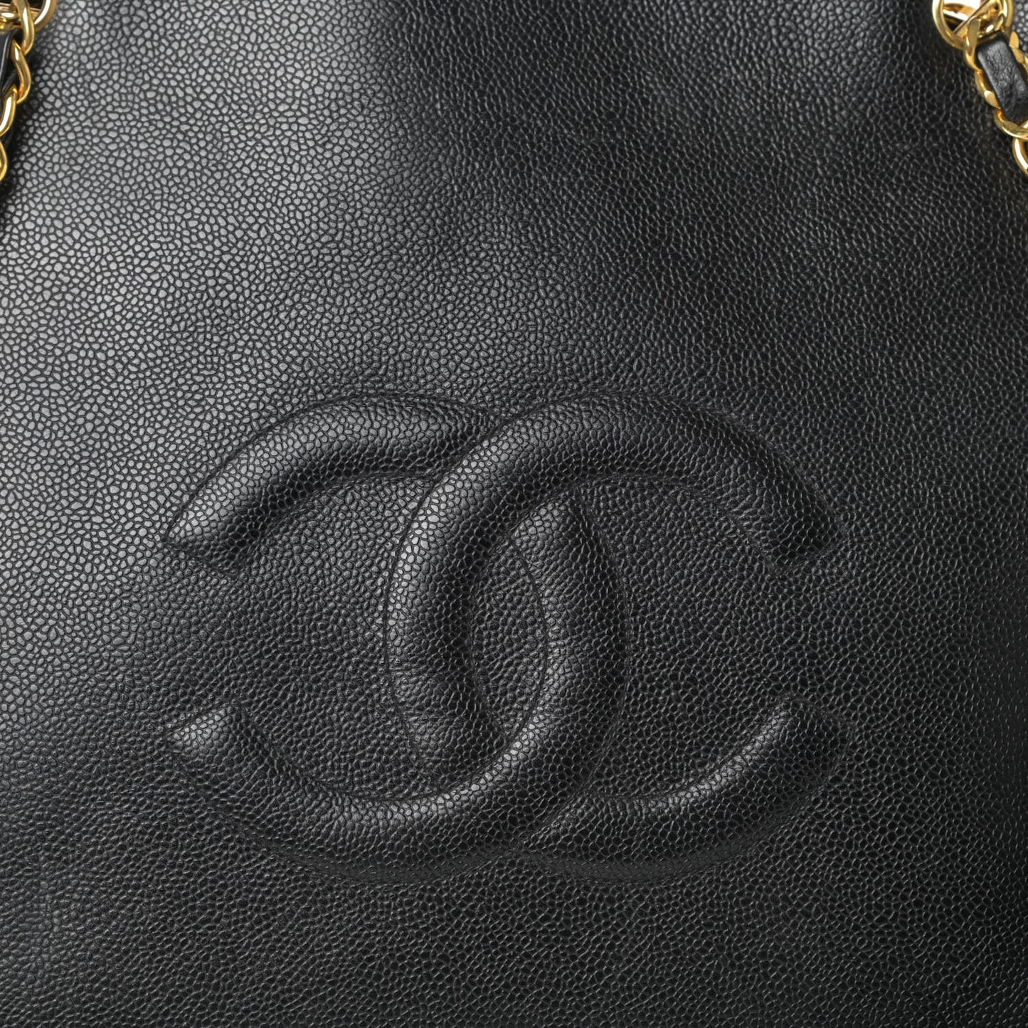 Caviar Large CC Shoulder Bag Black