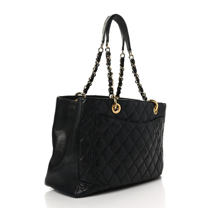 Chanel Caviar Quilted Grand Shopping Tote GST Black 3 of 13