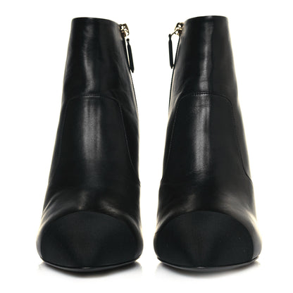 Chanel Lambskin Grosgrain Cap Toe Short Ankle Boots 41 Black 2 of 10