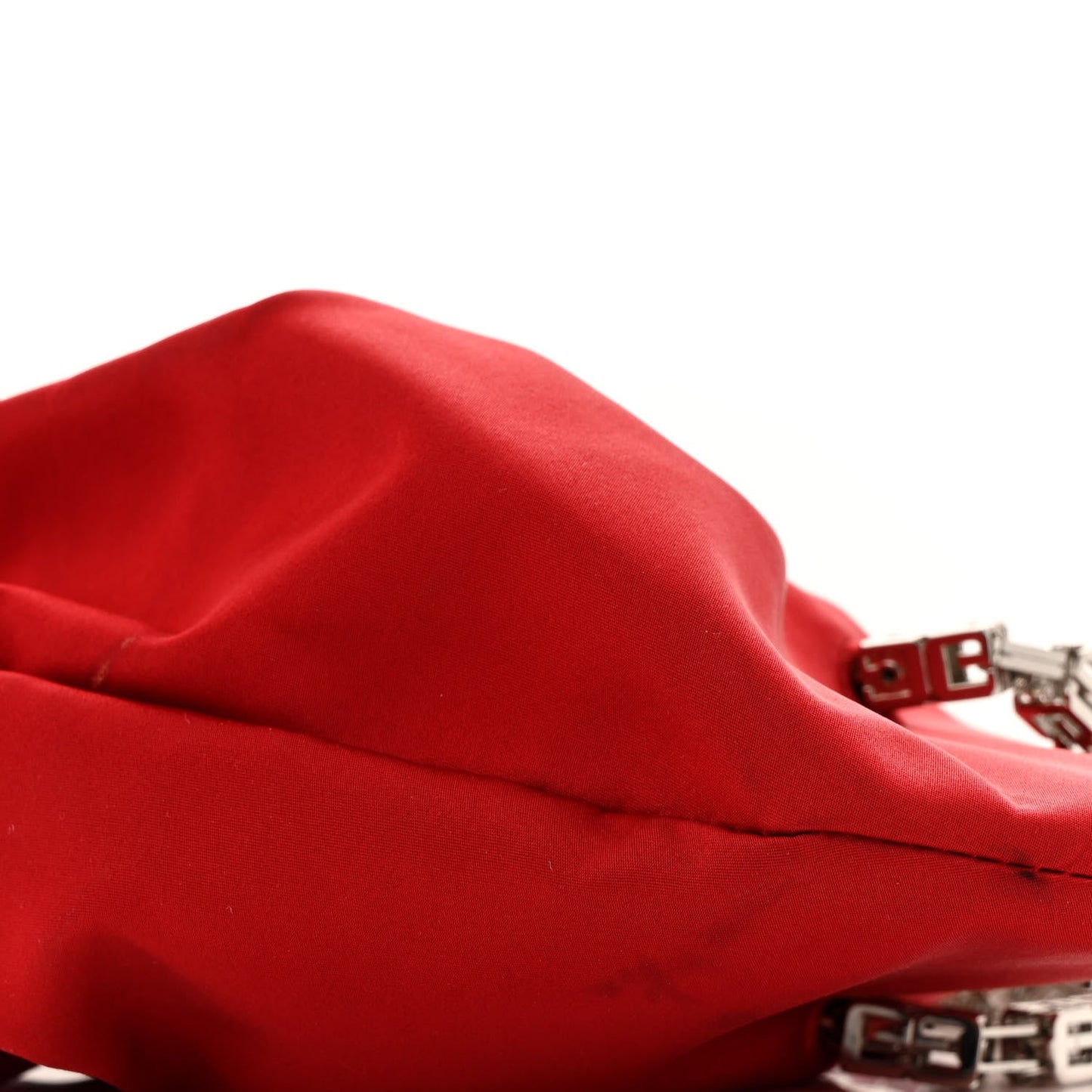Satin Mini Kenny Shoulder Bag Red