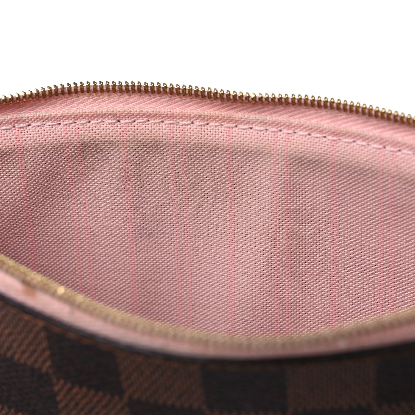 Damier Ebene Neverfull MM GM Pochette Rose Ballerine