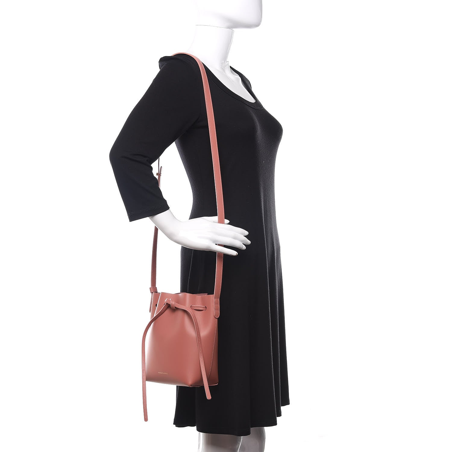 Mansur Gavriel Calfskin Mini Mini Bucket Bag Blush 2 of 10