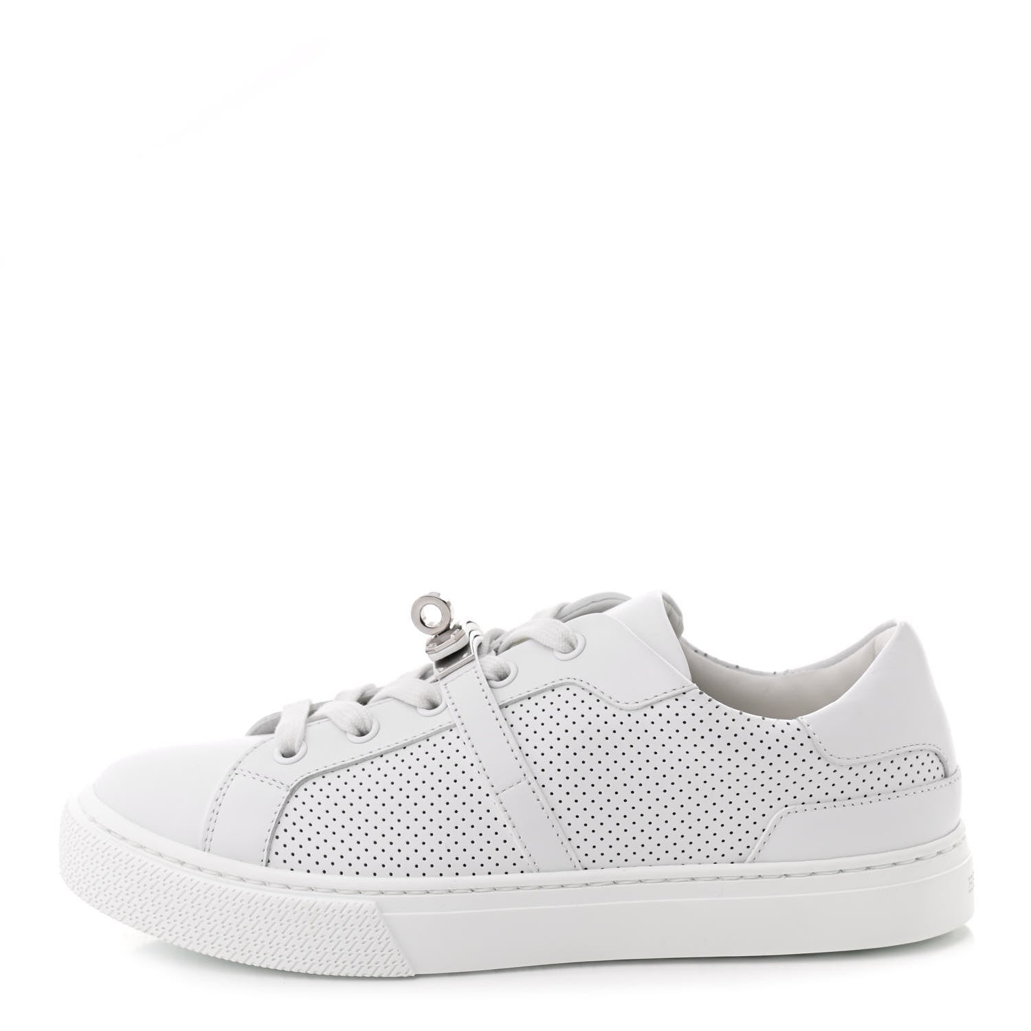 Hermes Calfskin Perforated Day Sneakers 36.5 White 1 of 9
