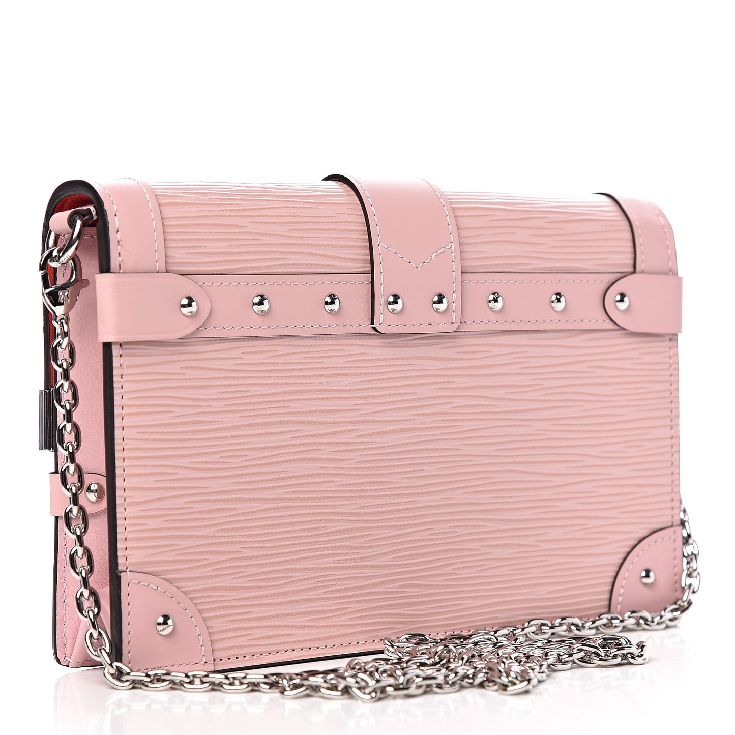 Epi Trunk Chain Wallet Rose Ballerine