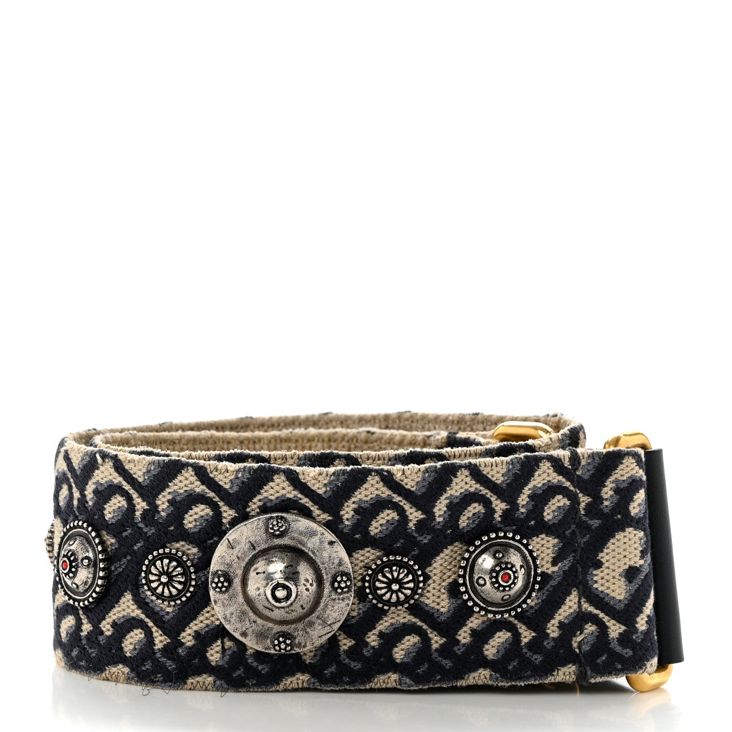 Christian Dior Christian Dior Canvas Shoulder Strap Beige Blue 2 of 5