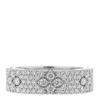 Roberto Coin 18K White Gold Diamond Love in Verona Pave Band Ring 54 7 1 of 4