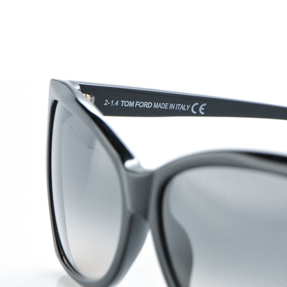 Tom Ford Carli Oversize Square Cateye Sunglasses TF295 Black 6 of 7