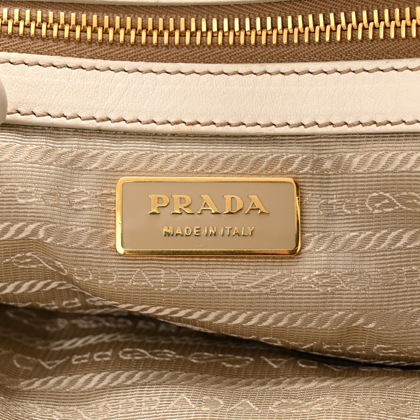 Nappa Gaufre Shopping Satchel White