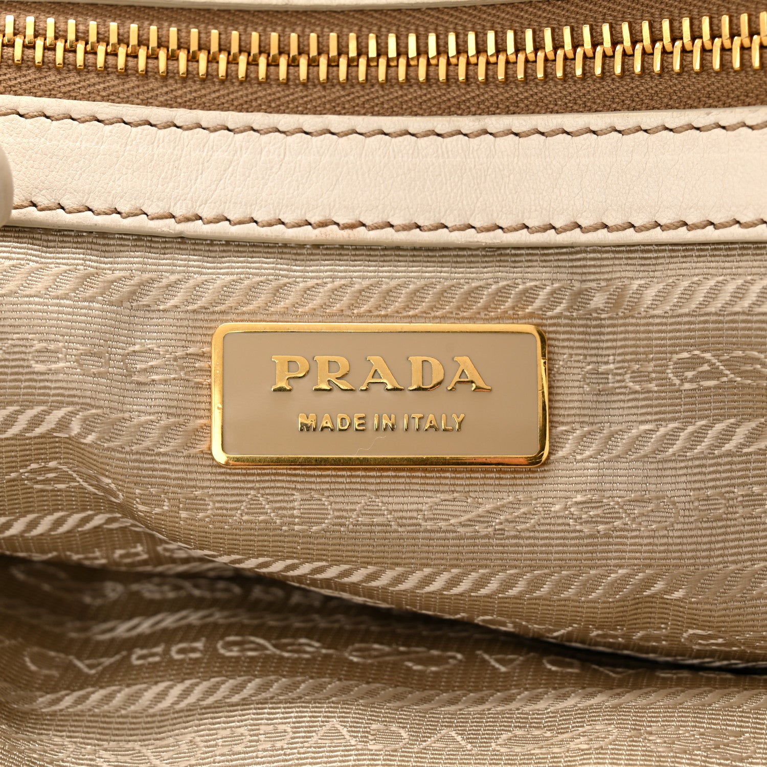 Prada Nappa Gaufre Shopping Satchel White 6 of 22