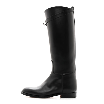 Hermes Box Kelly Jumping Boots 36 Black 1 of 8