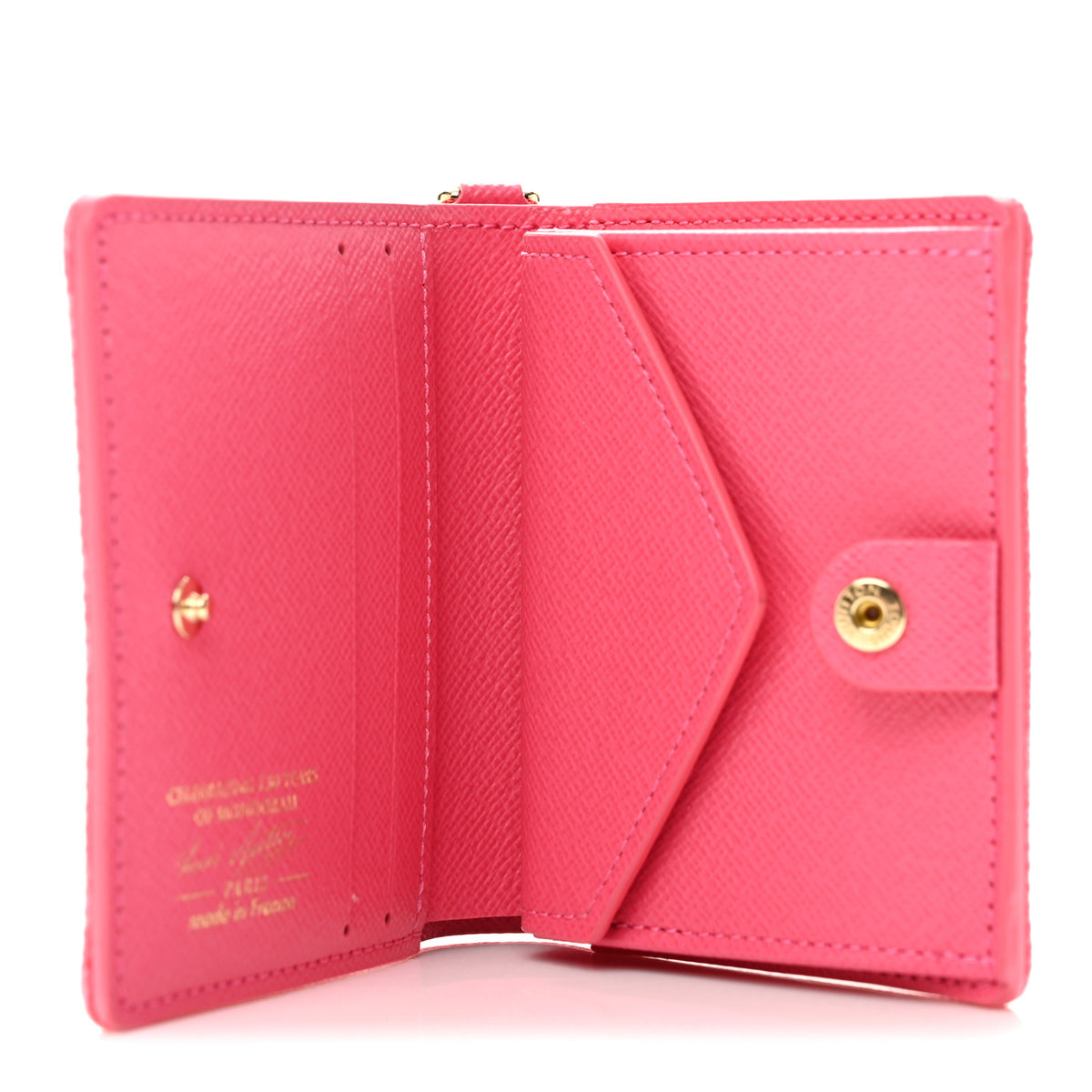Monogram Origine LV Charms Pocket Wallet Rose Ruban