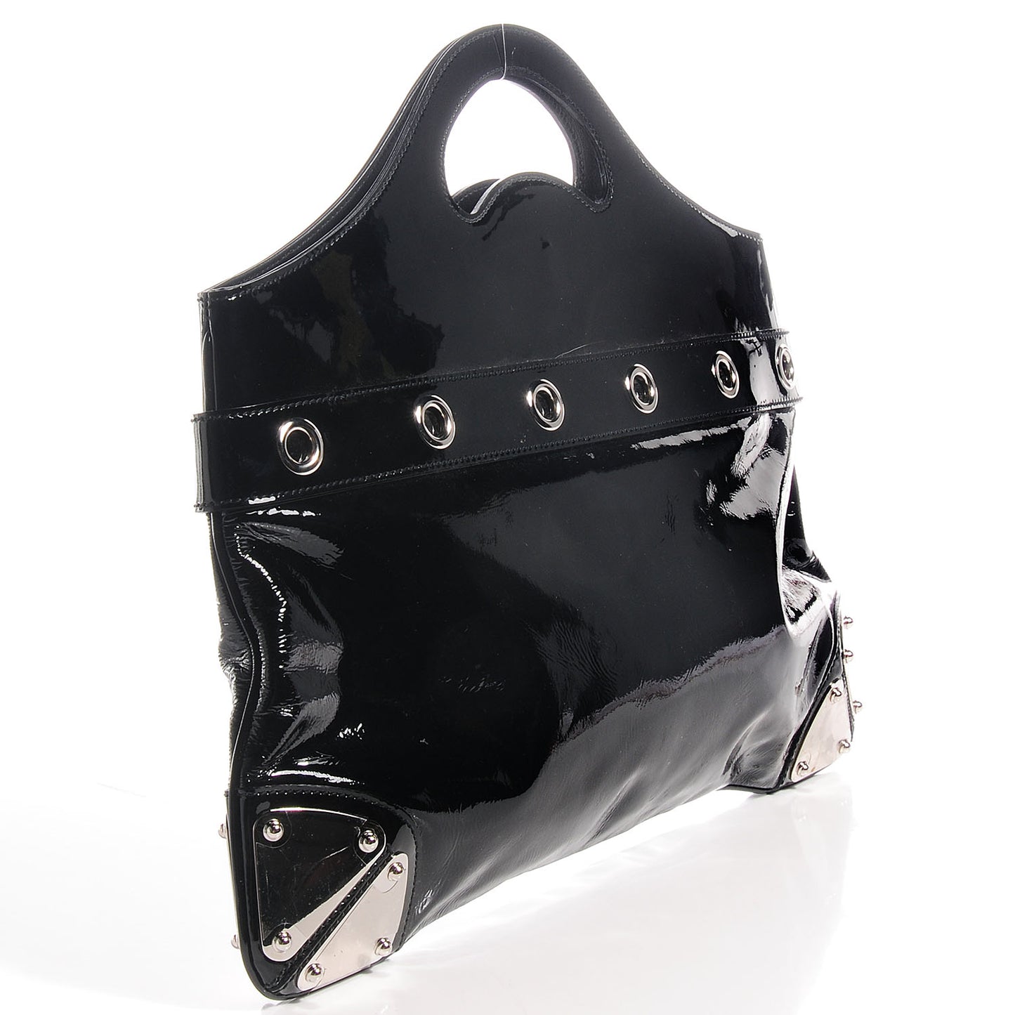 Patent Romy Medium Tote Black