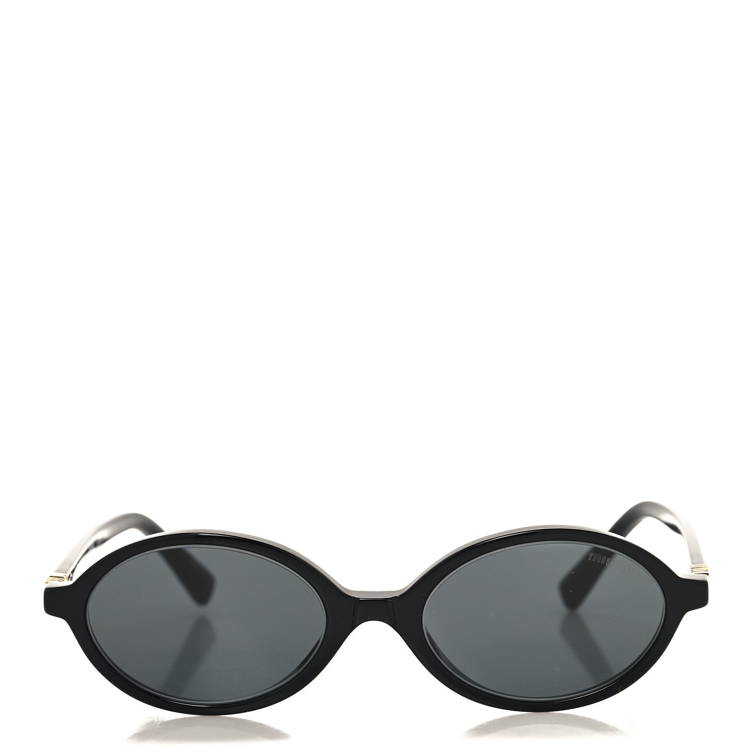 Miu Miu Acetate Oval Regard Sunglasses SMU04Z Slate Gray 2 of 7