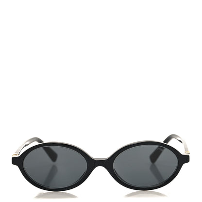 Miu Miu Acetate Oval Regard Sunglasses SMU04Z Slate Gray 2 of 7