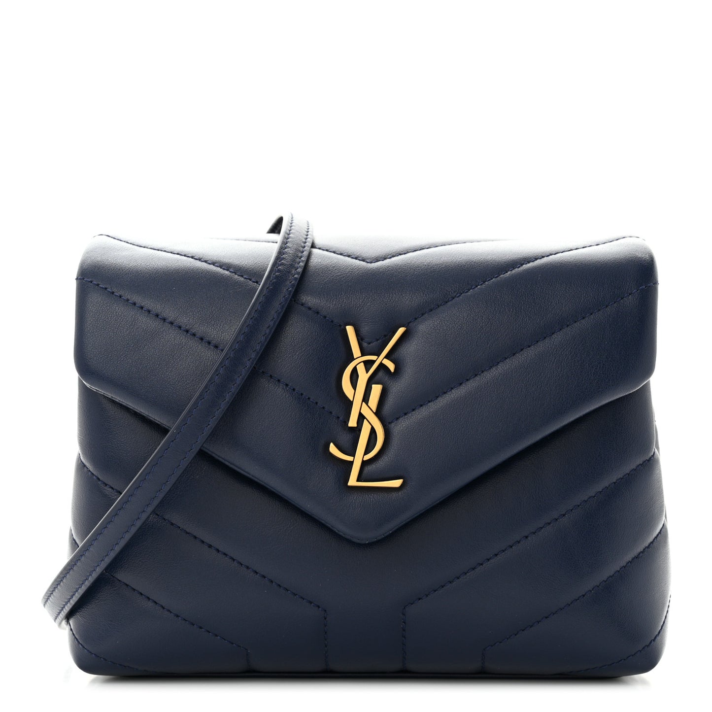Calfskin Y Quilted Monogram Toy Loulou Crossbody Bag New Cobalt