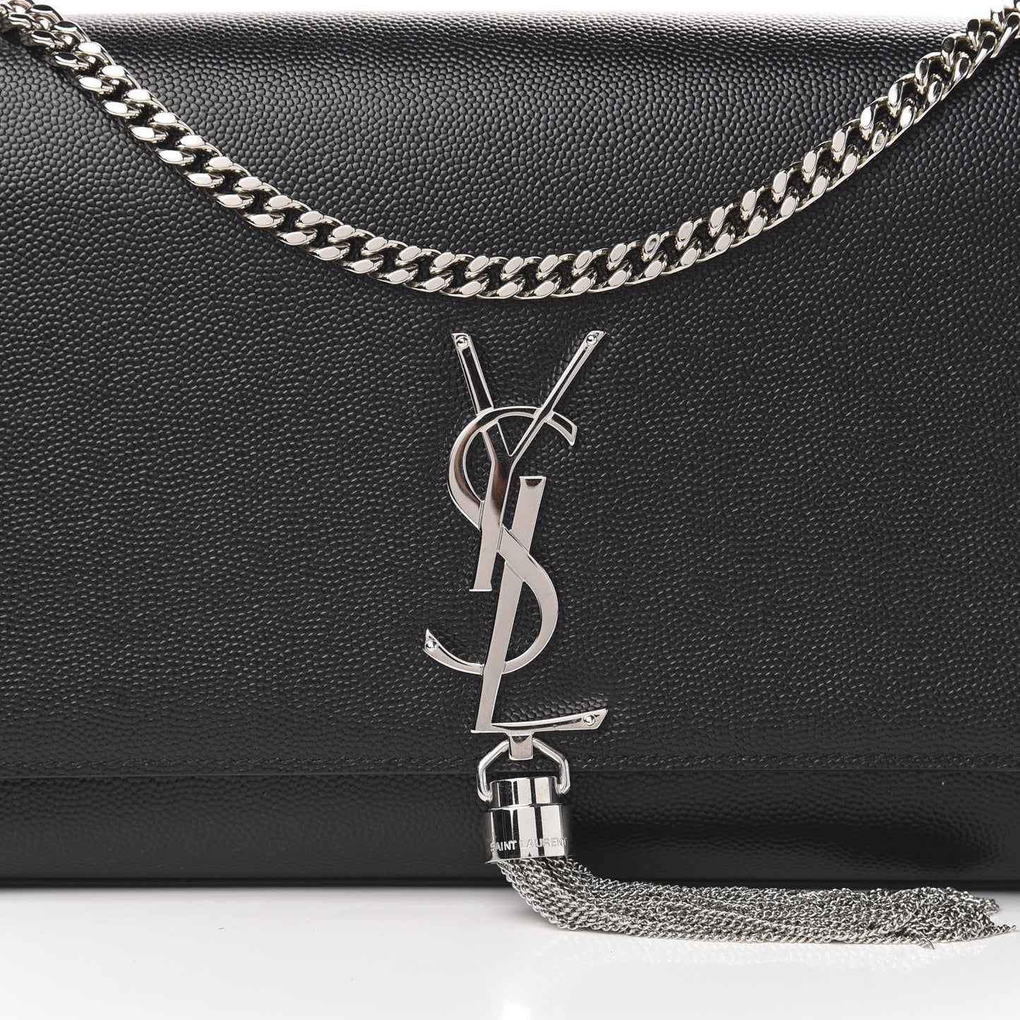 Grain De Poudre Medium Classic Monogram Kate Tassel Satchel Black