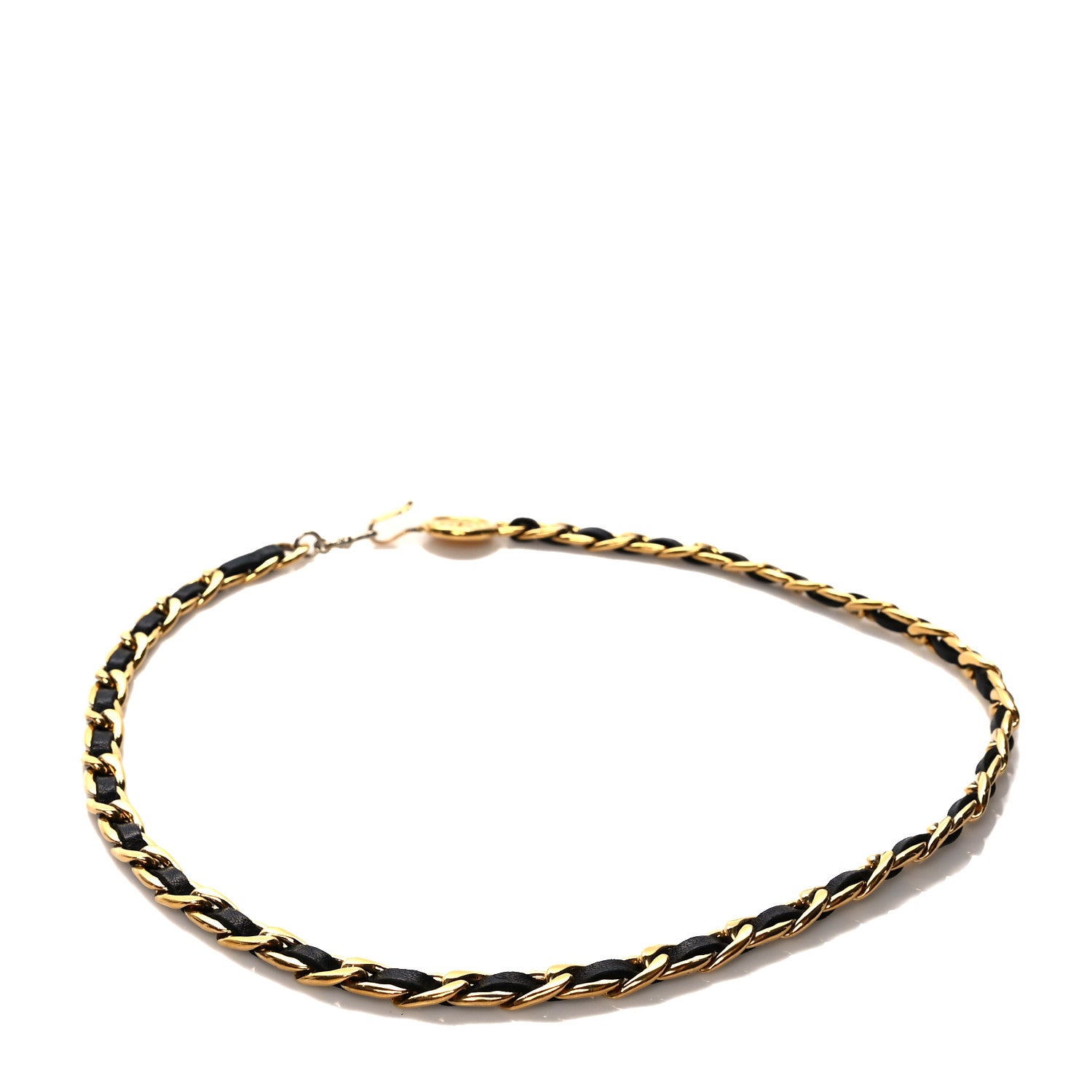 Chanel Lambskin Chain CC Medallion Belt Black Gold 1 of 3
