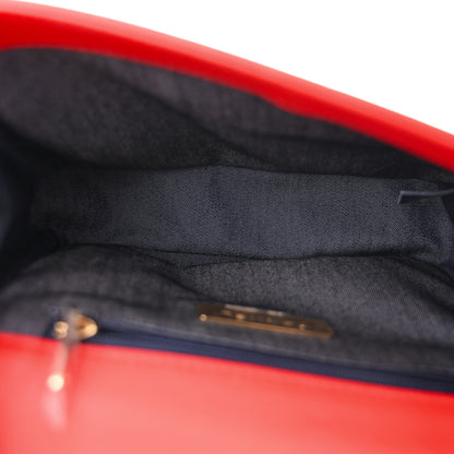 Chanel Lambskin CC Mania Flap Bag Red 5 of 12