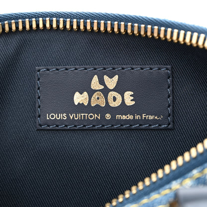 Louis Vuitton Taurillon Monogram Denim Drip Keepall XS Blue 6 of 10