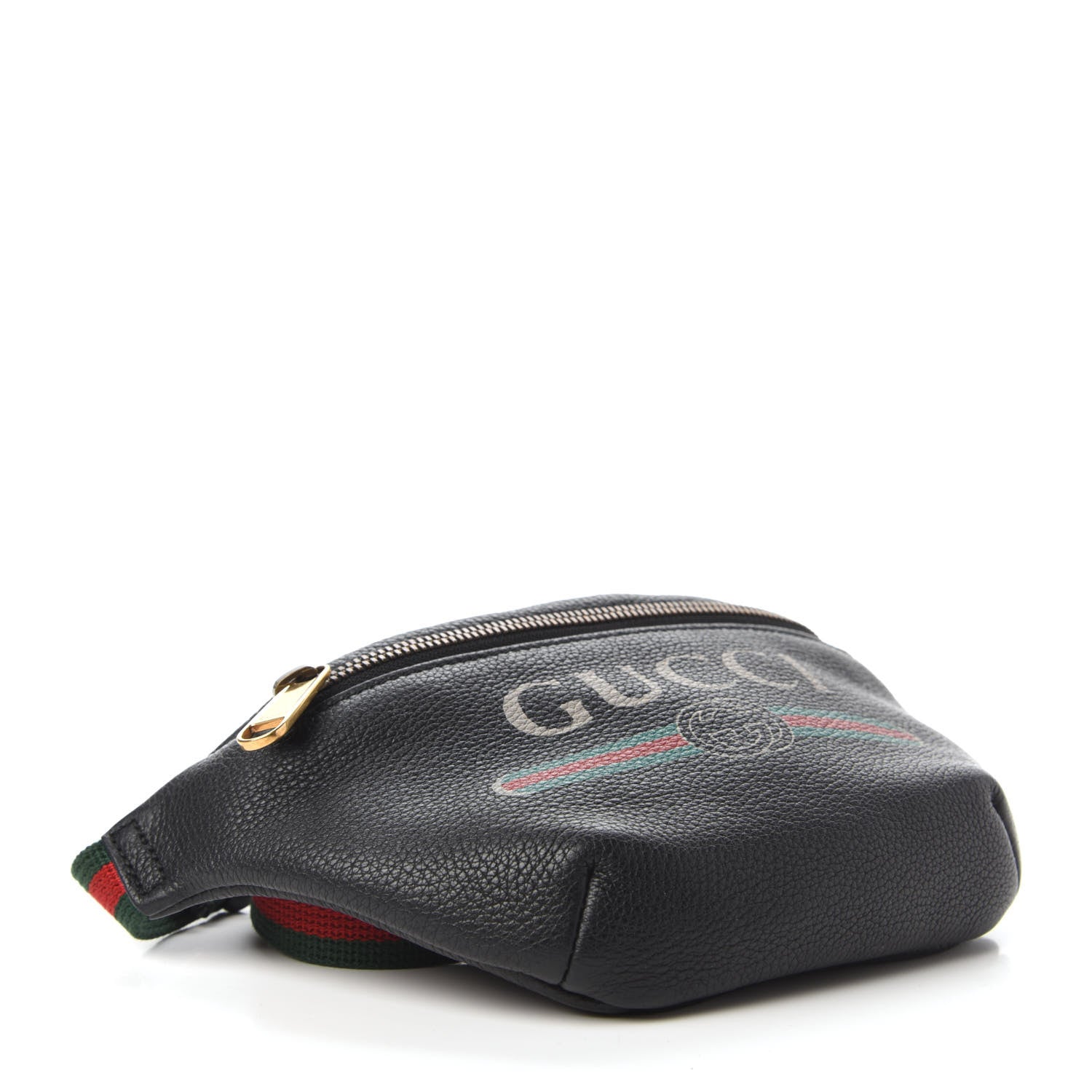 Gucci Grained Calfskin Small Logo Belt Bag Black 4 of 10