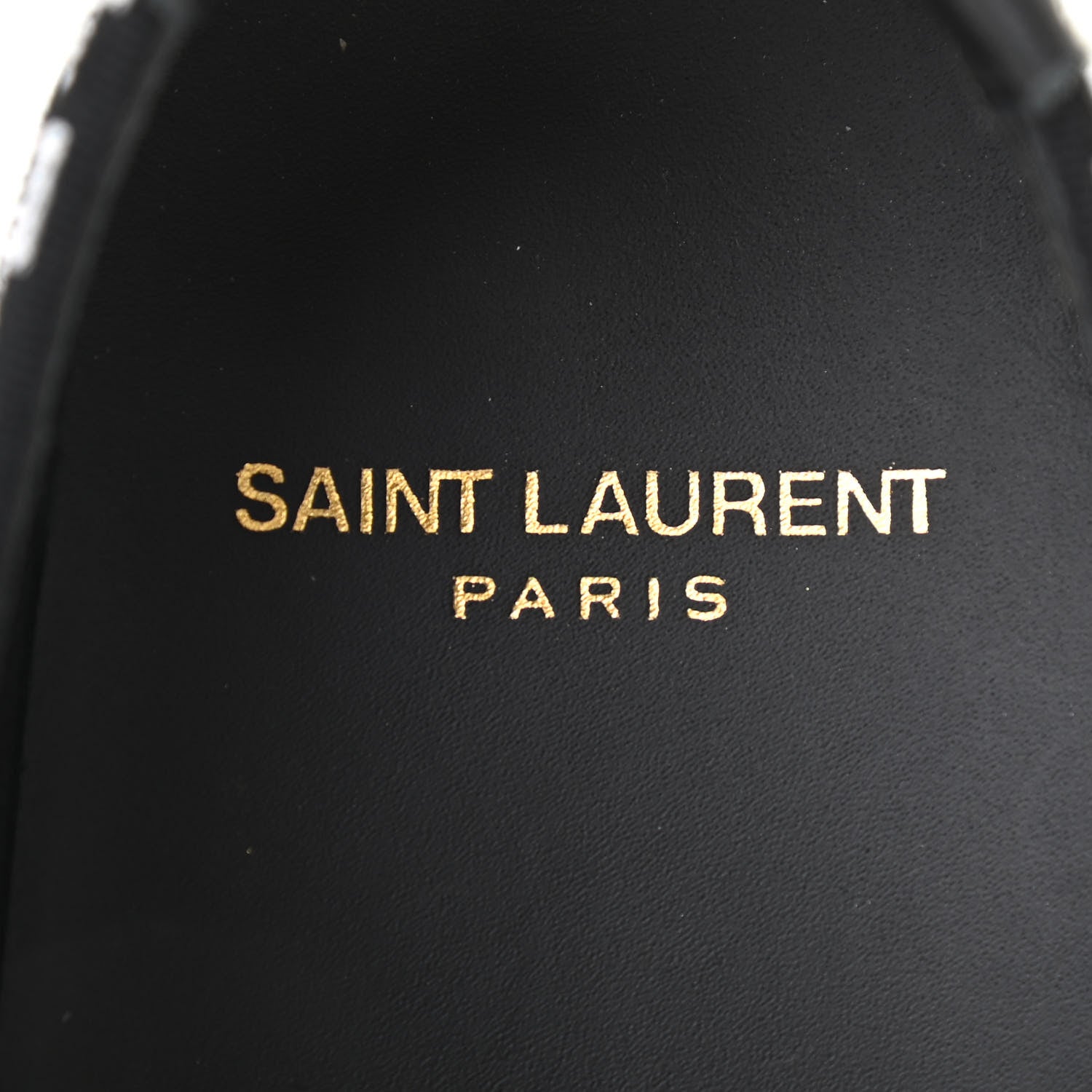 Saint Laurent Canvas Striped Venice Low Top Sneakers 36 Black White 6 of 7