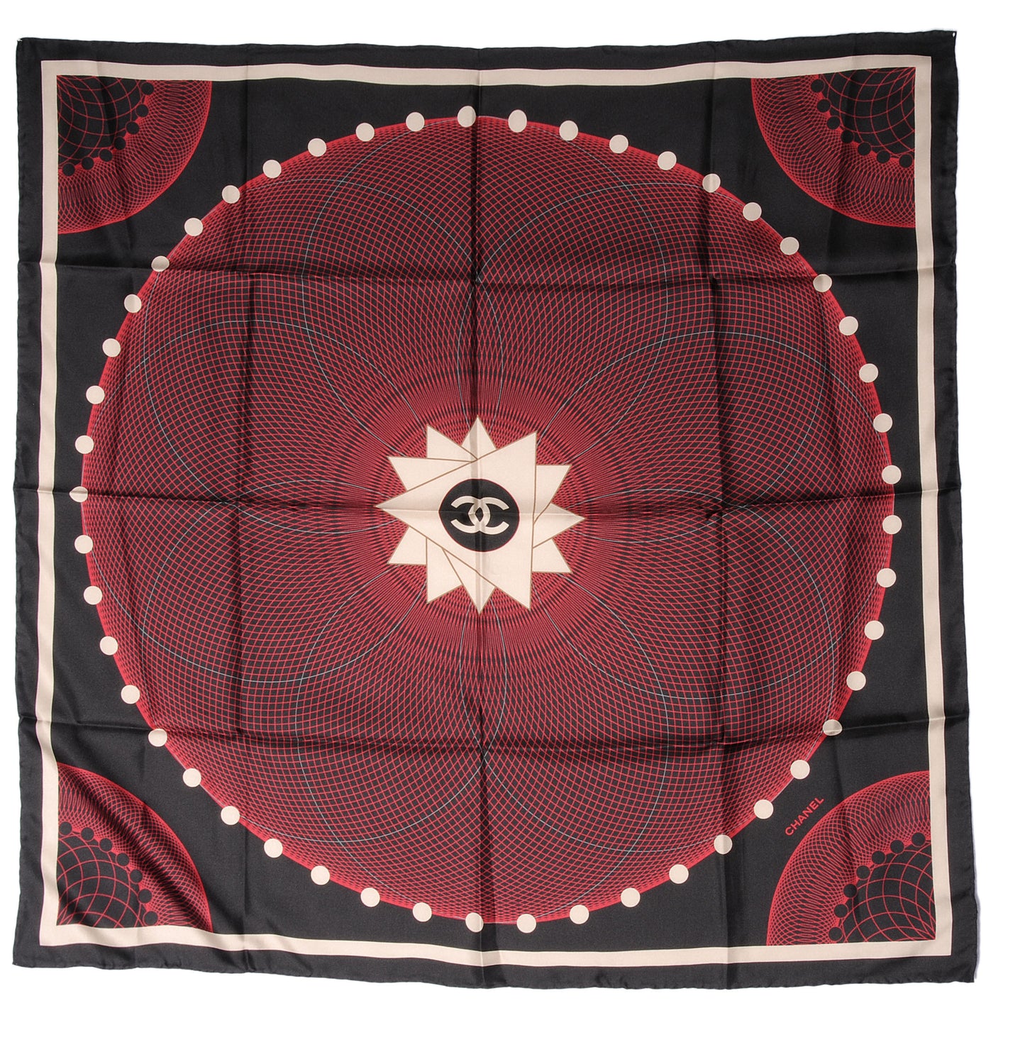 Silk Spiro Scarf Bordeaux