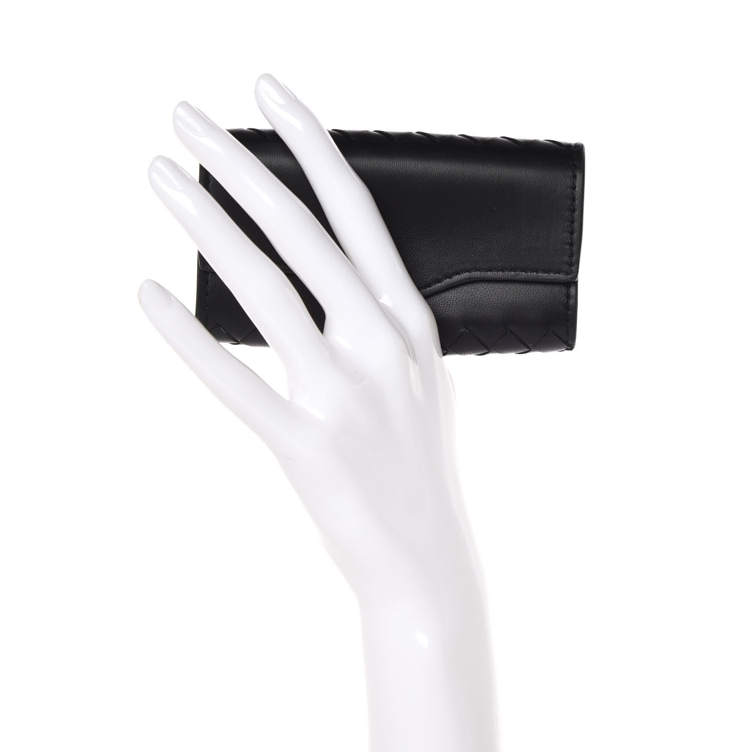 Bottega Veneta Nappa Intrecciato 6 Key Holder Black 2 of 9