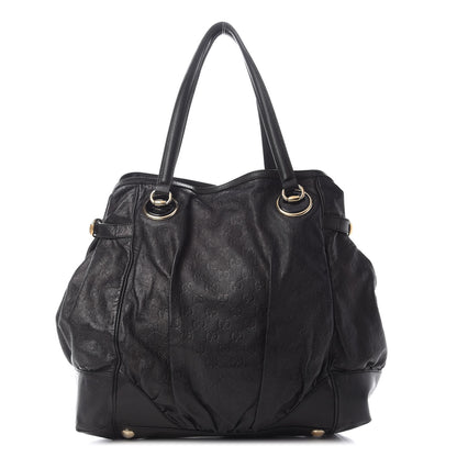 Gucci Guccissima Full Moon Tote Black 1 of 10