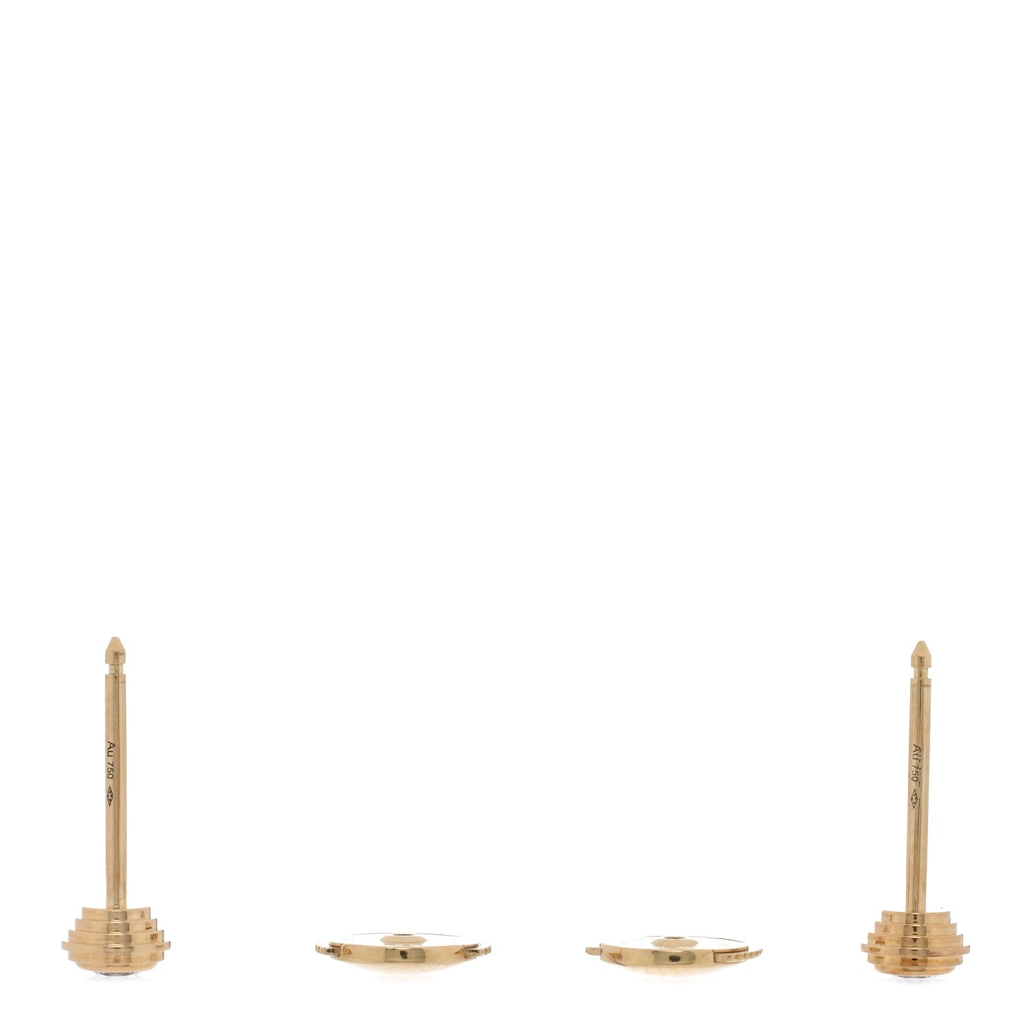 Cartier 18K Yellow Gold Diamond D'Amour Earrings 3 of 4