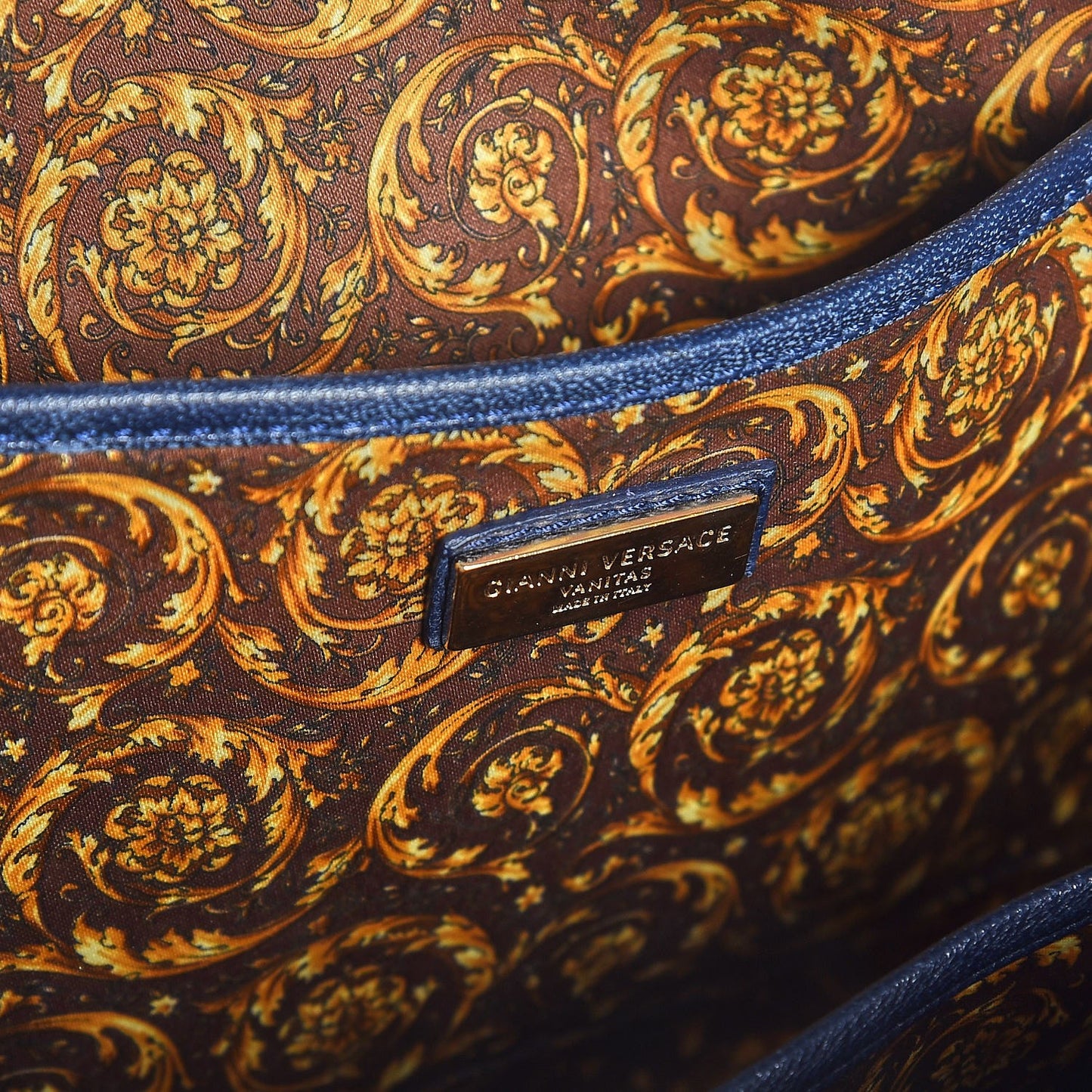 Barocco Quilted Nappa Elettra Vanitas Tote Navy
