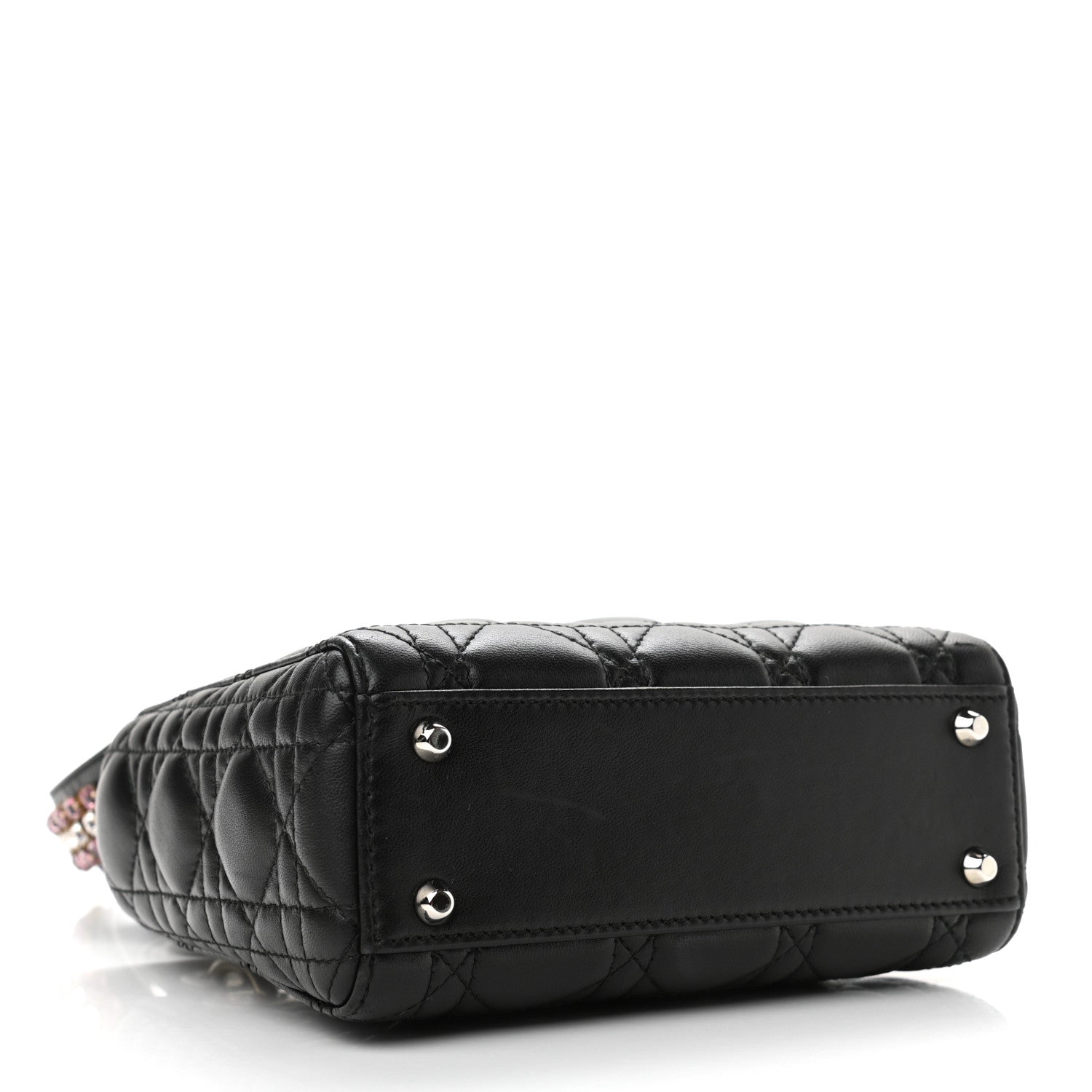 Christian Dior Lambskin Cannage Mini Lady Dior Black 4 of 11